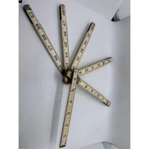 Vintage Lufkin Folding Ruler Wood Carpenter Rule 6 Ft Parts Repair